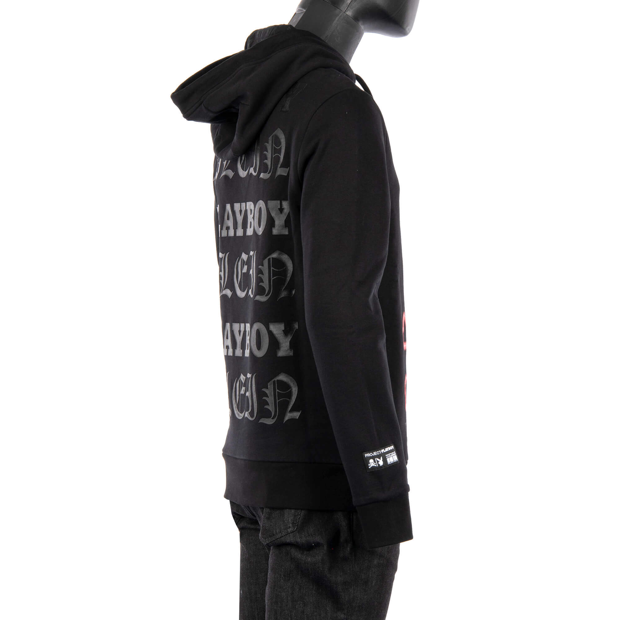 Philipp Plein paint splatter-print pullover hoodie - Black