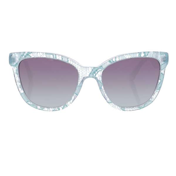 Sonnenbrille DG 4190 mit Taormina Spitze in blau und grau von DOLCE & GABBANA