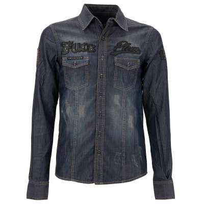 Skull 78 Denim Jeans MARLON Shirt Blue XS 38