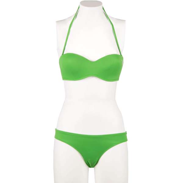 Bikini consisting padded bandeau bra with logo and elastic brief with logo by EMPORIO ARMANI Swimwear