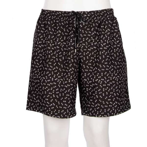 Printed Swim shorts / Board shorts with pockets, built-in-brief and logo by DOLCE & GABBANA Beachwear