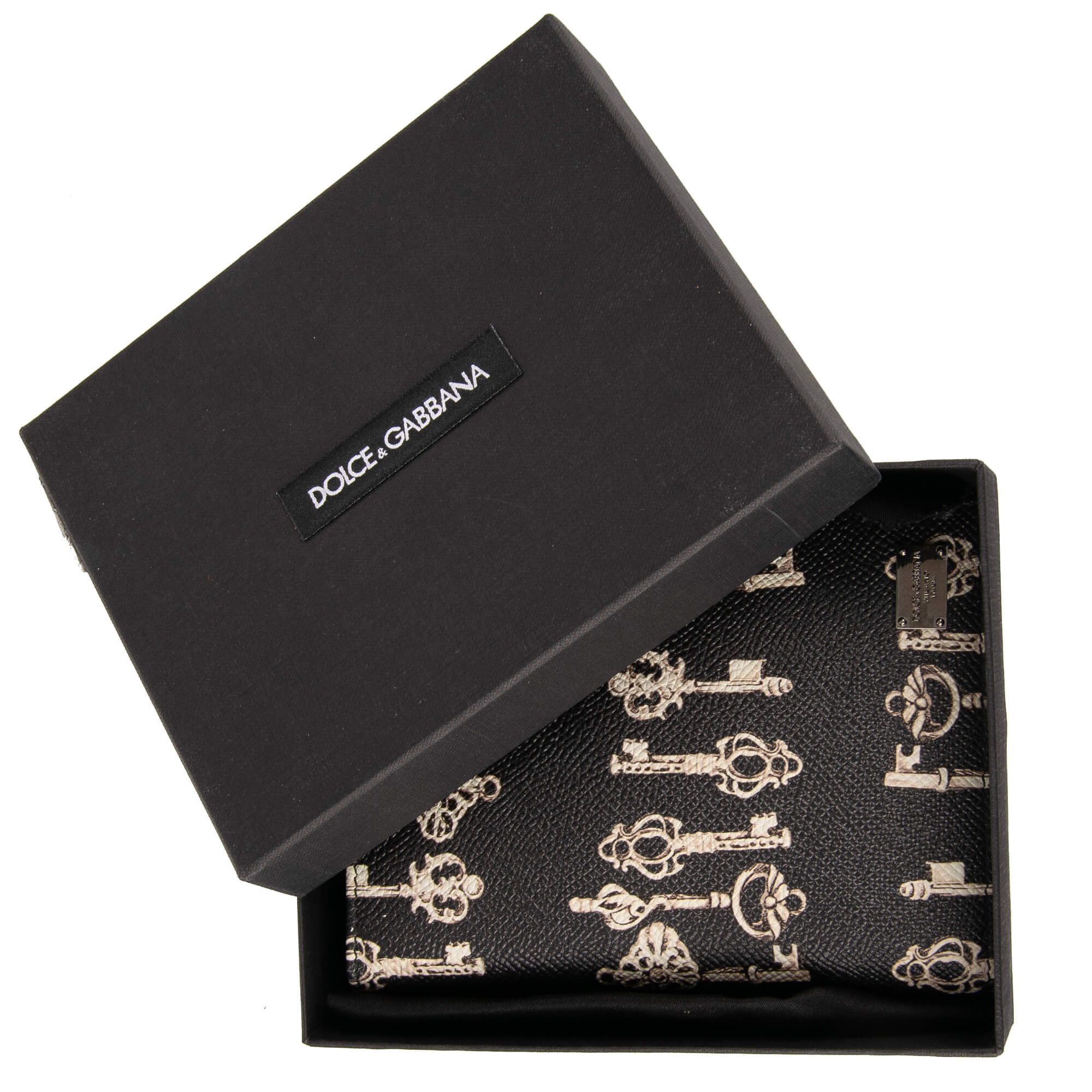 Dolce & Gabbana Large Keys Printed Bifold Leather Wallet