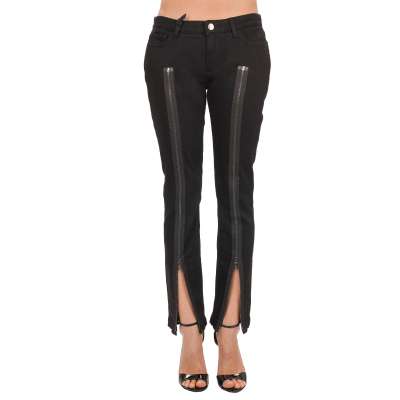 Limited Edition DG Logo PRETTY Denim Fit Zip Jeans Pants Black