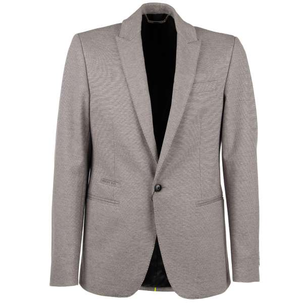Elastic cotton Blazer STONE FIST with a logo in front by PHILIPP PLEIN