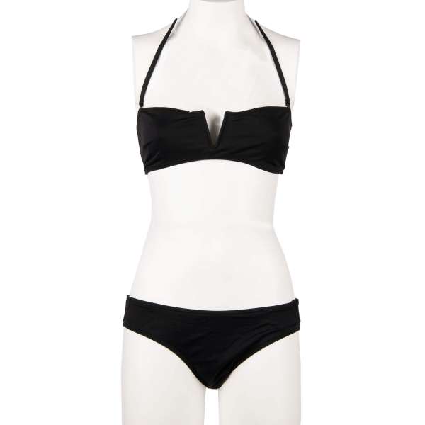 Bikini consisting bandeau bra and elastic brief with logo by EMPORIO ARMANI Swimwear