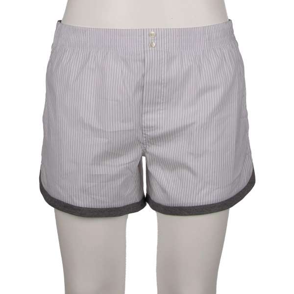 Striped Swim shorts / Board shorts with pockets, built-in-brief and contrast stripes by DOLCE & GABBANA Beachwear