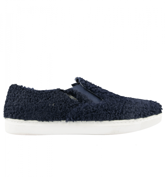 Slip-On Sneaker LONDON made of lamb fur with logo plaque by DOLCE & GABBANA