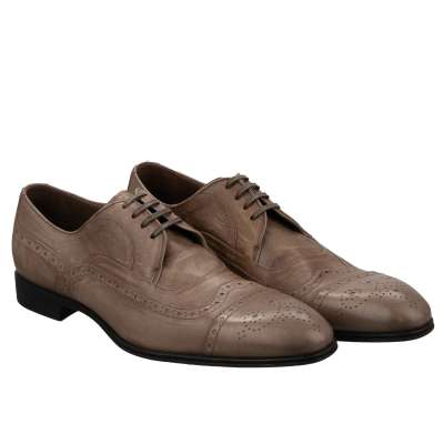 Leather Derby Shoes PORTOFINO Beige 40 US 7