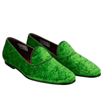 DG Logo Samt Loafer Mokassins Schuhe VASARI Grün 44 UK 10 US 11