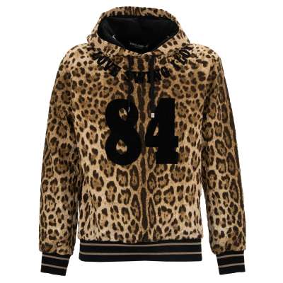 Leopard 84 I Love Swing Hoodie Pullover Schwarz Braun