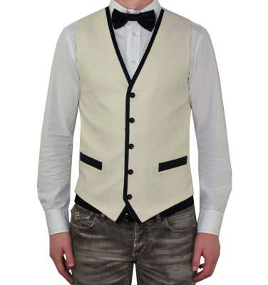 Waistcoat White Silk