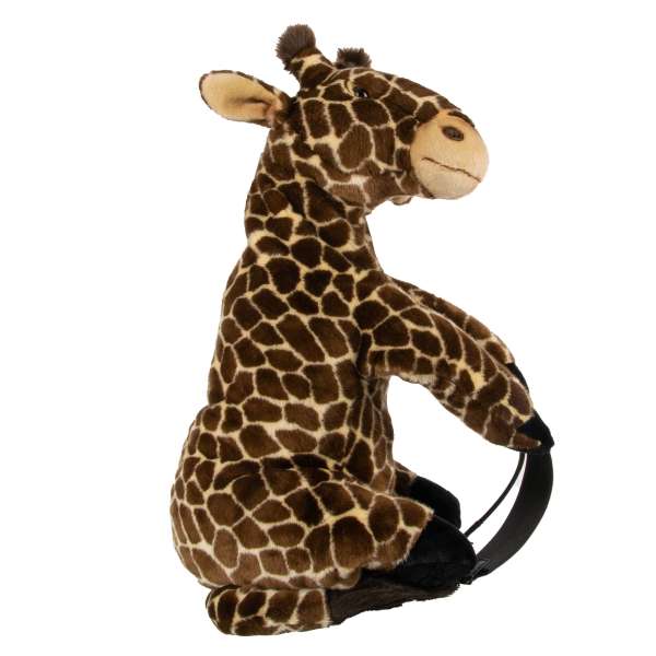 Unisex Plüschtier Giraffe Rucksack Tasche aus Kunstpelz mit verstellbaren Riemen, besticktem DG Logo und Reißverschluss von DOLCE & GABBANA