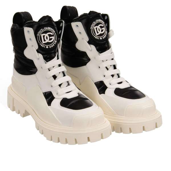 Logo padded nylon boots