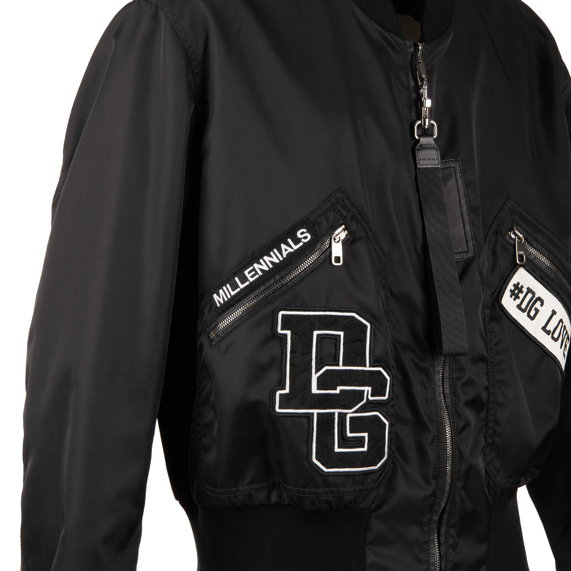 DG Bomber Jacket in Black - Dolce Gabbana