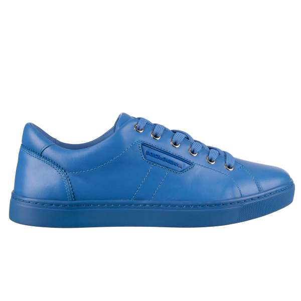 Classic calf leather sneakers LONDON with logo plaque by DOLCE & GABBANA