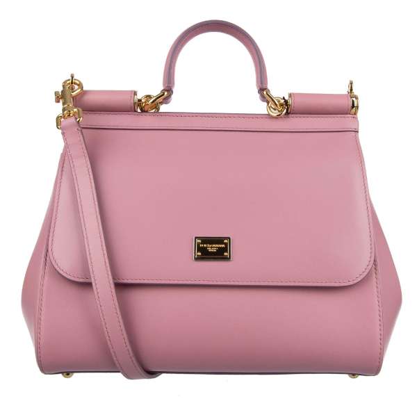 Dolce & Gabbana Patent Leather SICILY Medium Bag Pink | FASHION ROOMS