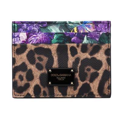 DJ KHALED Leopard Leather Card Etui Wallet Logo Plate