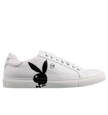 Low-Top Bunny Printed Sneaker White Black