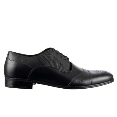 Business Derby Leather Shoes NAPOLI Black