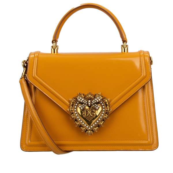 Tasche / Schultertasche DEVOTION Medium mit Schmuckherz Verschluss mit DG Logo, inneren Fächern und verstellbarem Schulterriemen von DOLCE & GABBANA