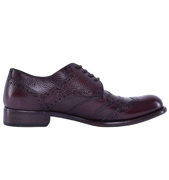 Solid Leather Derby Shoes by DOLCE & GABBANA
