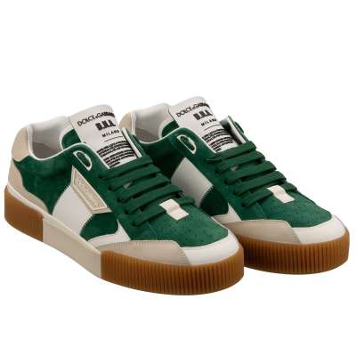 DG Logo Low Top Sneaker Shoes NEW MIAMI Green Beige