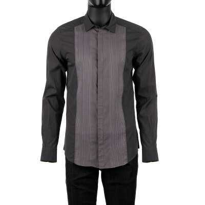 SICILIA Formal Shirt with Placket Gray