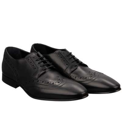 Leather Formal Derby Shoes Black 39 US 6