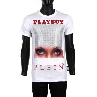 Iconic Eyes Crystals T-Shirt White XL