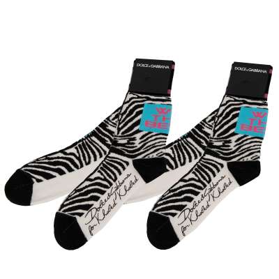 2 x DJ Khaled Zebra Sneaker Socks We The Best Black White