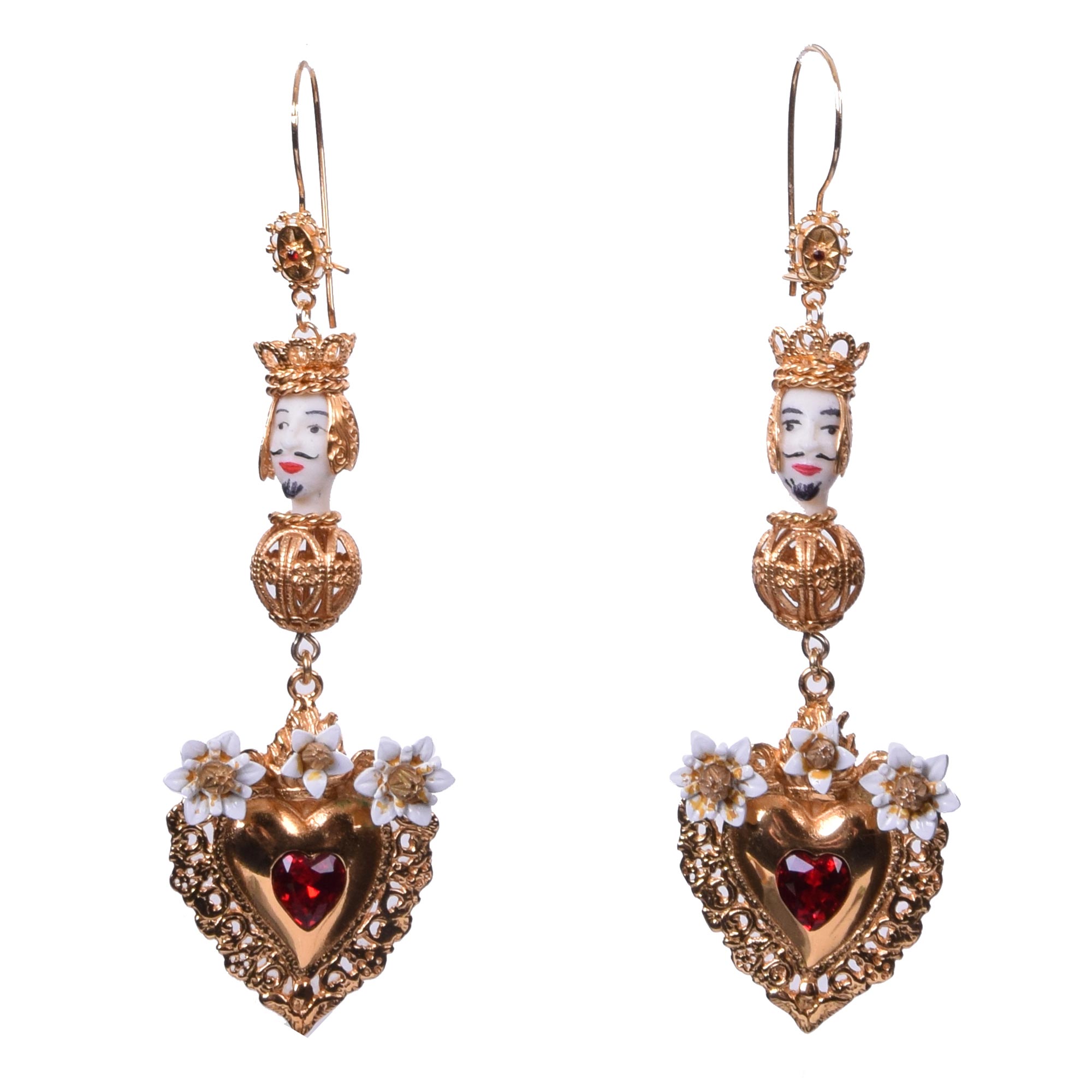 Dolce and shop gabbana heart earrings