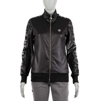 Strass Bunny Jacke Schwarz Weiß
