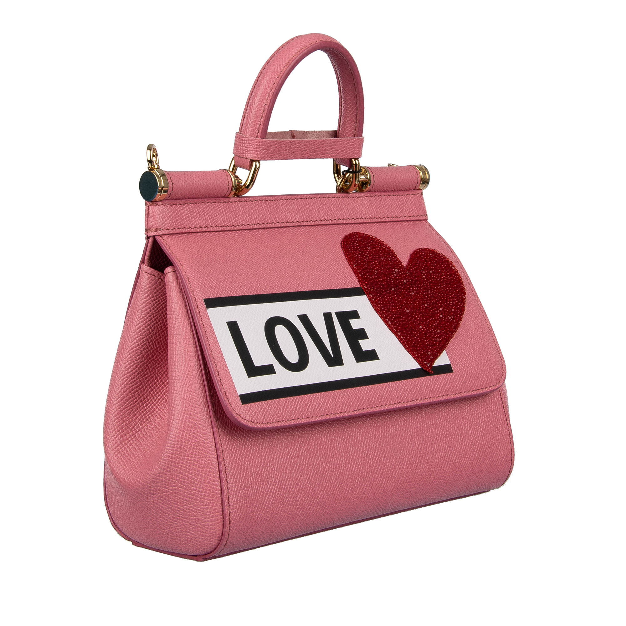 Dolce & Gabbana Pink Leather Medium Miss Sicily Top Handle Bag Dolce &  Gabbana