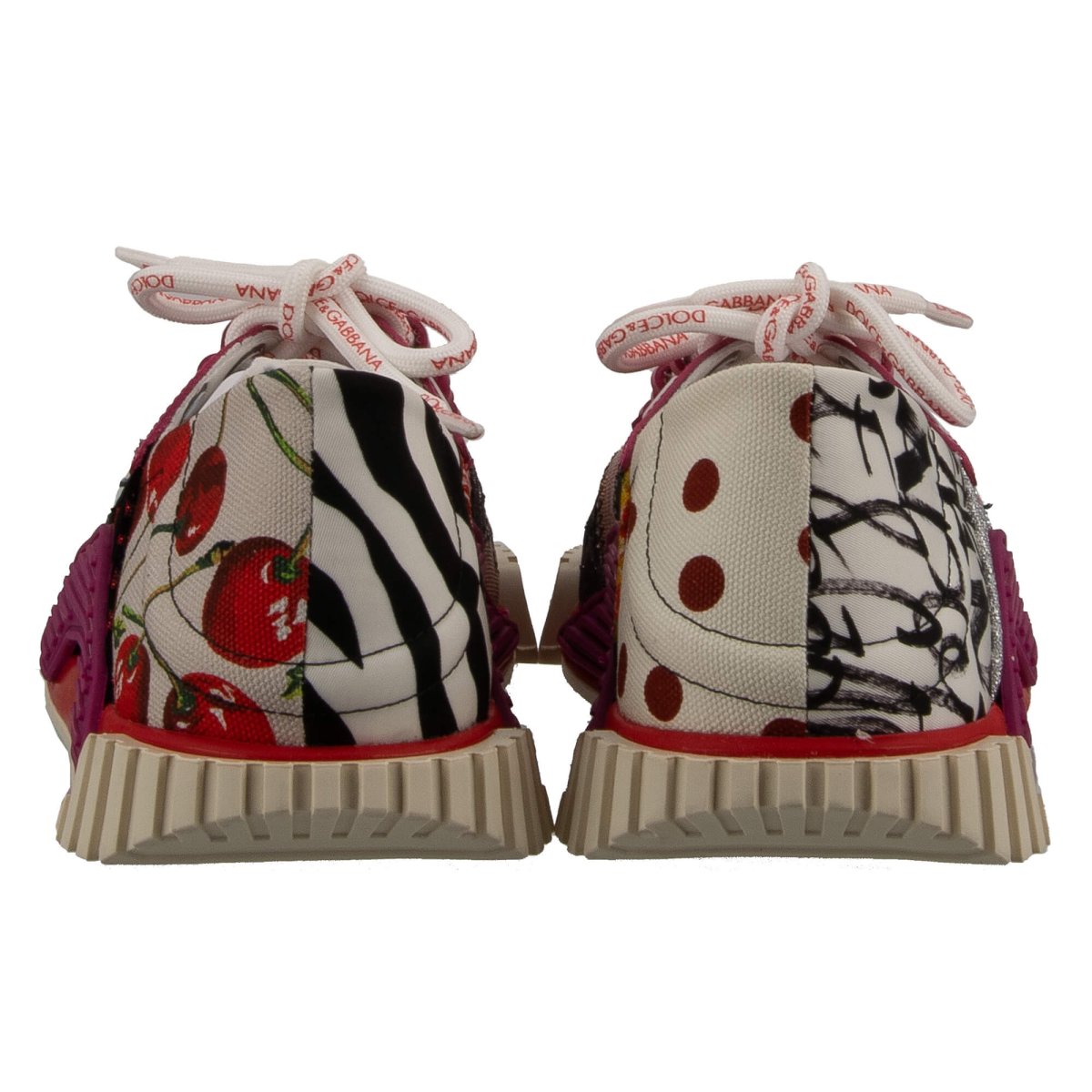 Dolce & Gabbana DG Logo Leopard Cherry Sneaker NS1 Pink