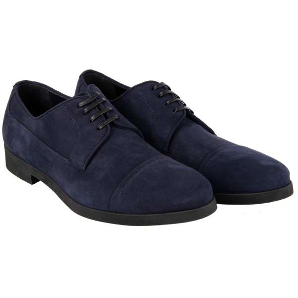 Formal derby shoes SORRENTO made of suede by DOLCE & GABBANA