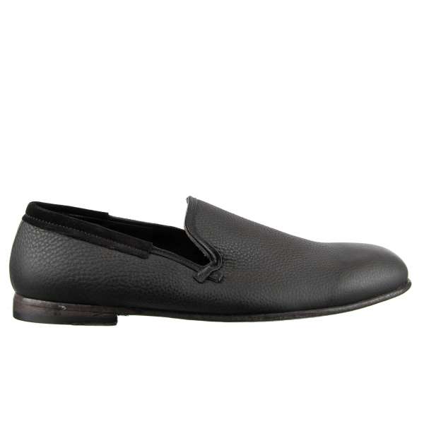Leather Loafer AMALFI with suede trim by DOLCE & GABBANA