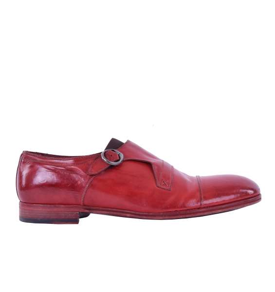 Calfskin derby shoes MILANO with side buckle by DOLCE & GABBANA Black Label 