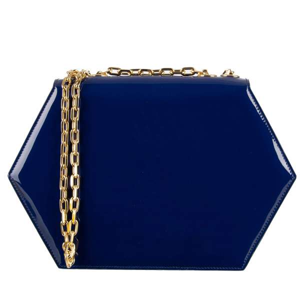 Patent Leather Clutch / Shoulder Bag DG GIRLS with metal chain strap by DOLCE & GABBANA