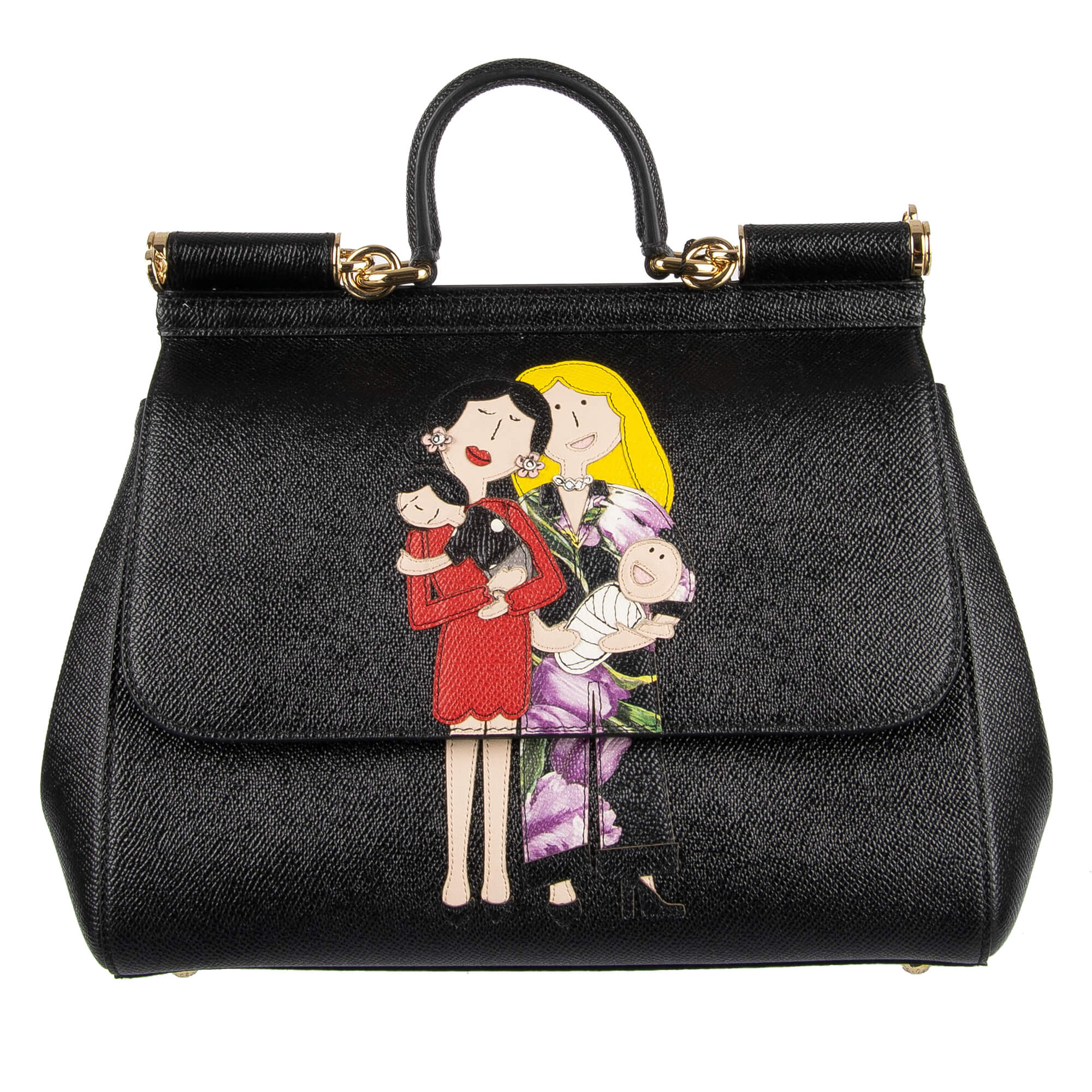 dolce and gabbana black sicily bag