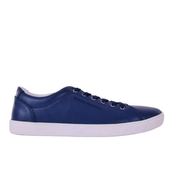 Klassische Sneaker Schuhe NEW RU aus Leder mit Logo an der Seite von DOLCE & GABBANA