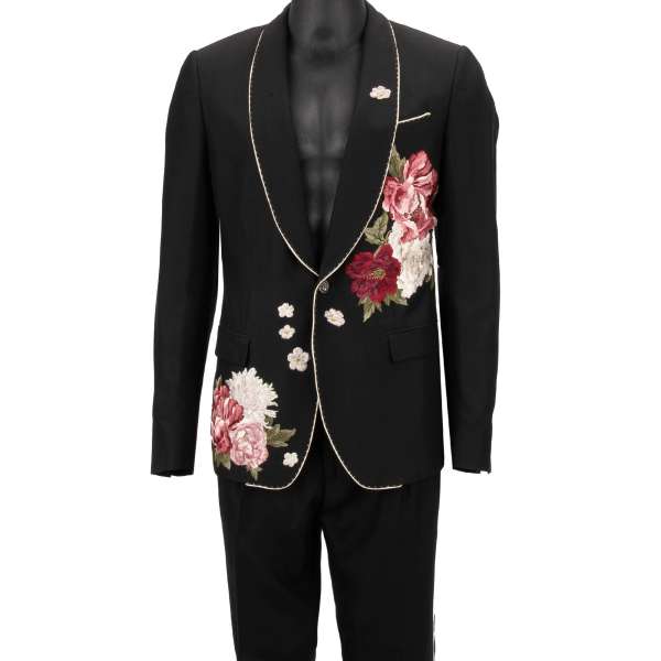 Mens embroidered suit jackets top