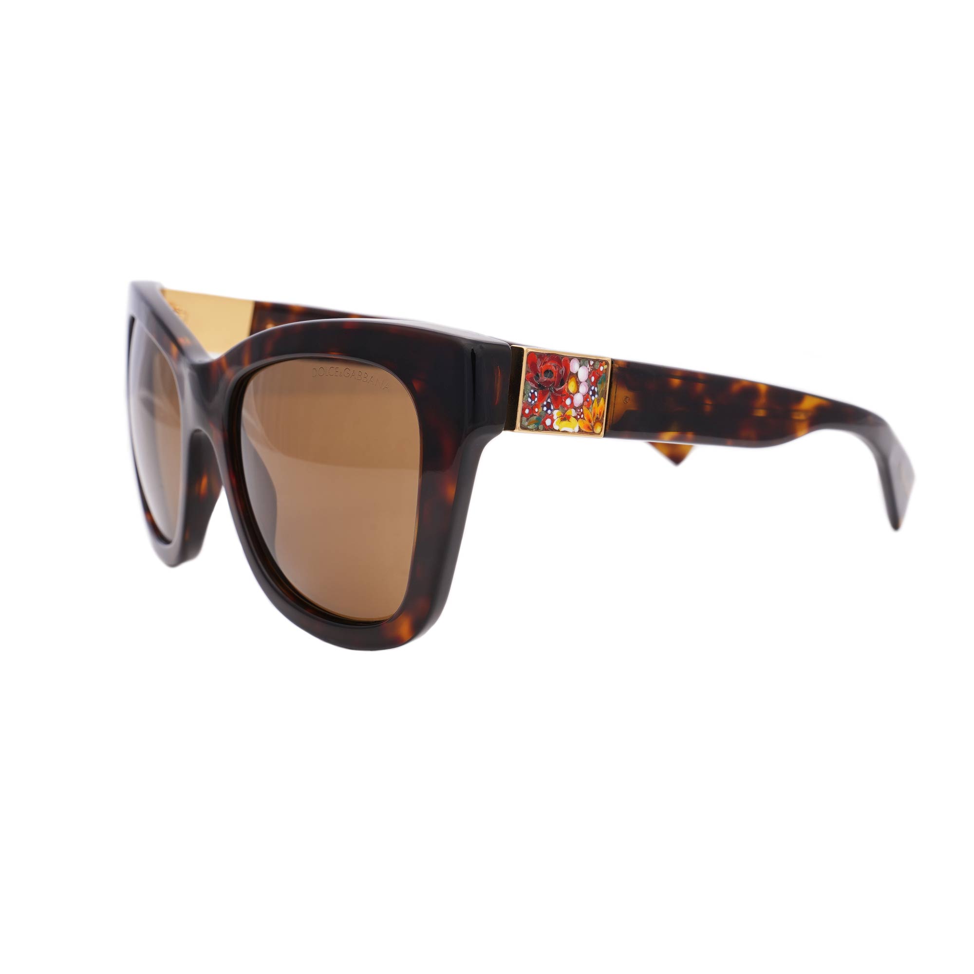 Mosaic Flower Sunglasses DG 4214 Leopard Brown