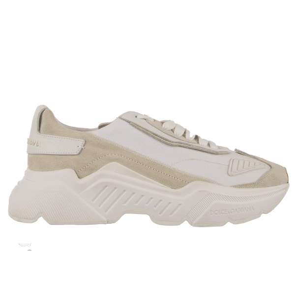 Low-Top Sneaker DAYMASTER with massive sole and DG logo on the back in white by DOLCE & GABBANA