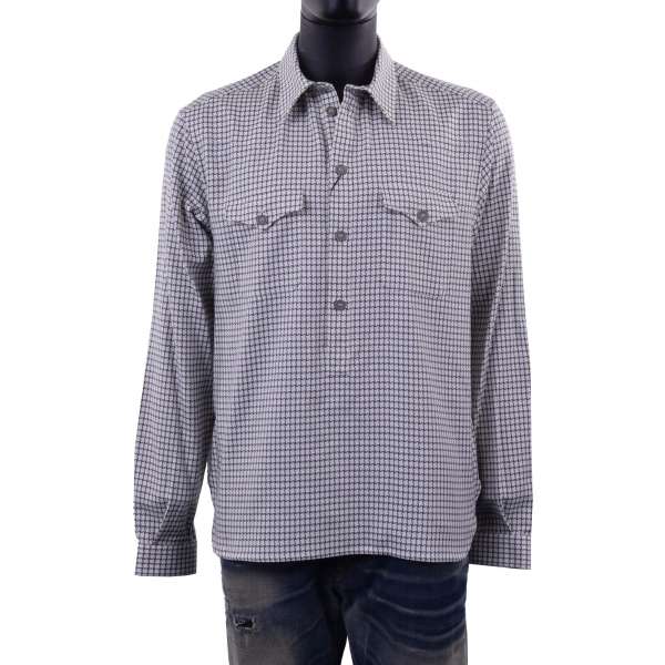 Men's Long Sleeve checked Summer Shirt by DOLCE & GABBANA Black Label