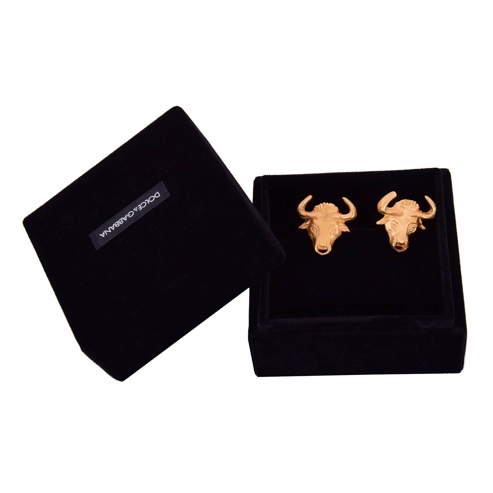 Dolce Gabbana Testa Toro Bull Cufflinks Gold FASHION ROOMS