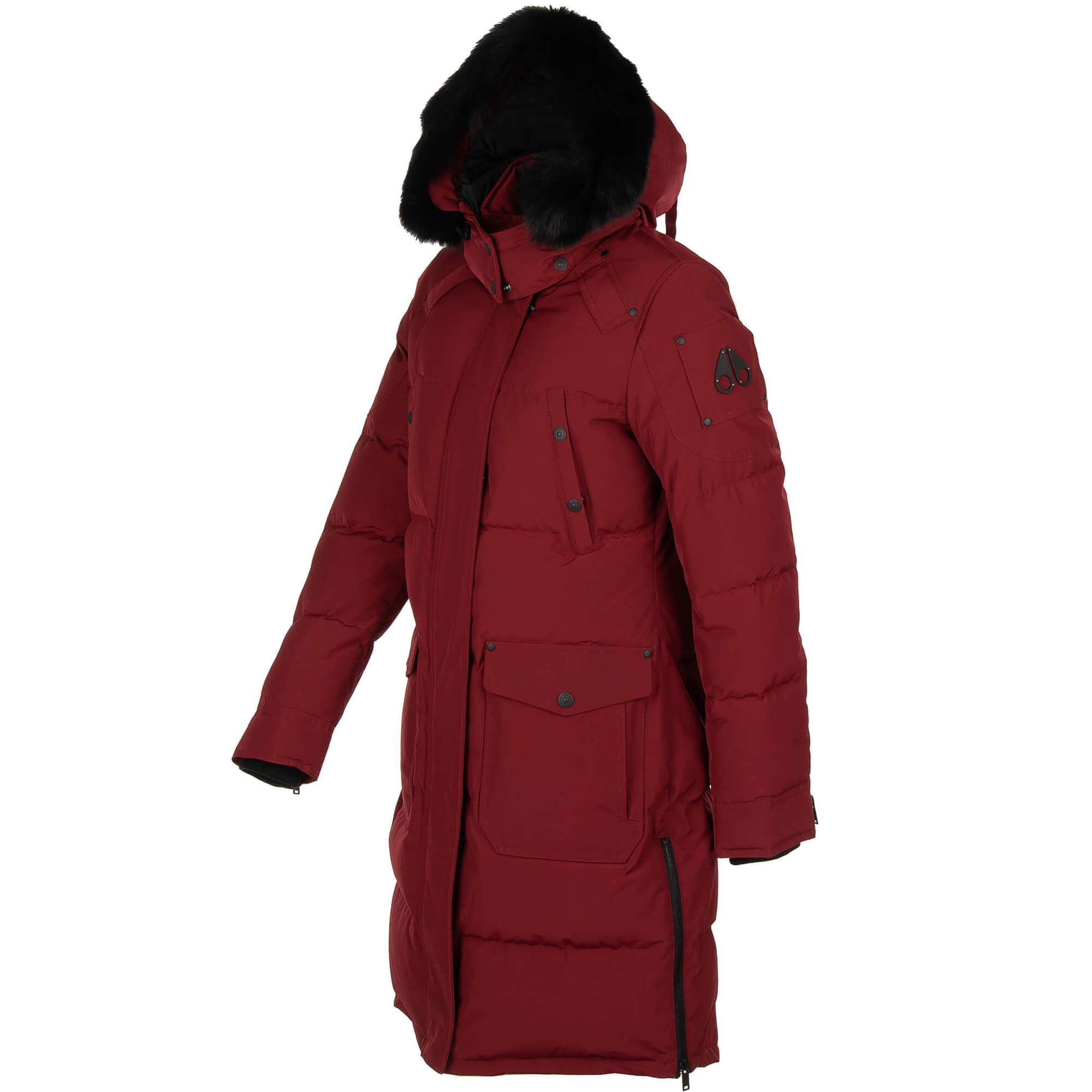 Moose Knuckles CAUSAPSCAL Canadian Goose Down Coat Parka Jacket Red Black L FASHION ROOMS