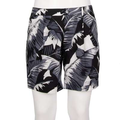 Floral Printed Beachwear Swim Board Shorts Blue White