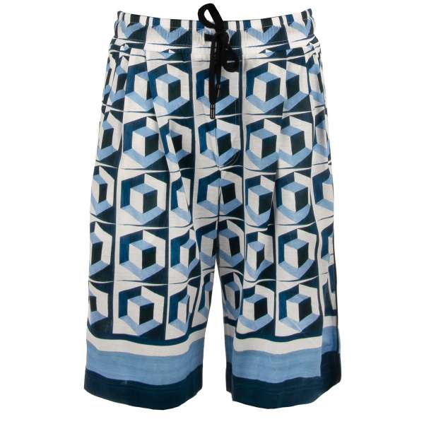 Sweatshorts / Shorts with Gio Ponti design and DG logo patch by DOLCE & GABBANA 