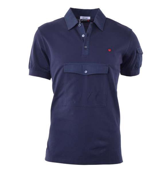 Polo Shirt mit Taschen von MOSCHINO