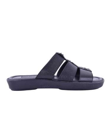 Dauphine-Leder Sandalen Schwarz